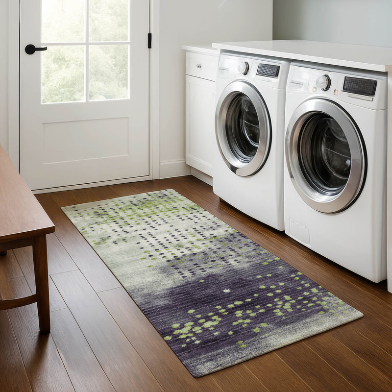 Premium Machine Washable Mouton Geometric Rug, Runner 2'3" x 7'6"