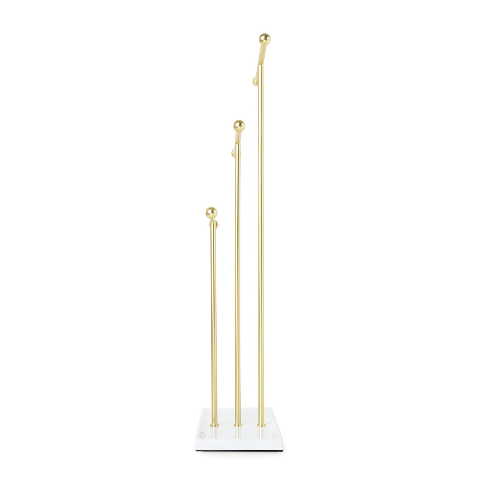 Jewelry Stand, White/Brass