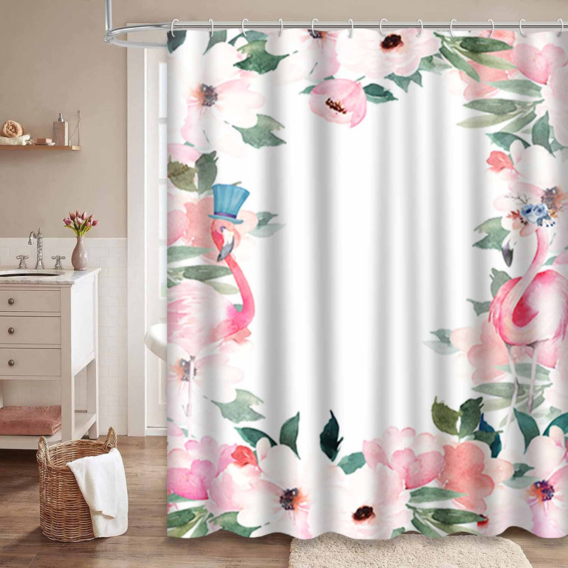 Aquarelle, fleurs de flamant rose, aquarelle abstraite, art animalier Aloha avec 12 crochets, L 72 po x l 78 po