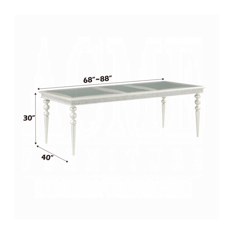 ACME Maverick Dining Table, Platinum