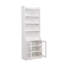 Armoire haute avec porte en acrylique, buffet polyvalent aux courbes gracieuses, bibliothèque contemporaine-724184521
