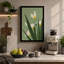 White Flowers Rising Botanical - Wrapped Canvas-1275150119-1275150137