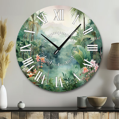 Horloge murale Tropical Wilderness Escape III