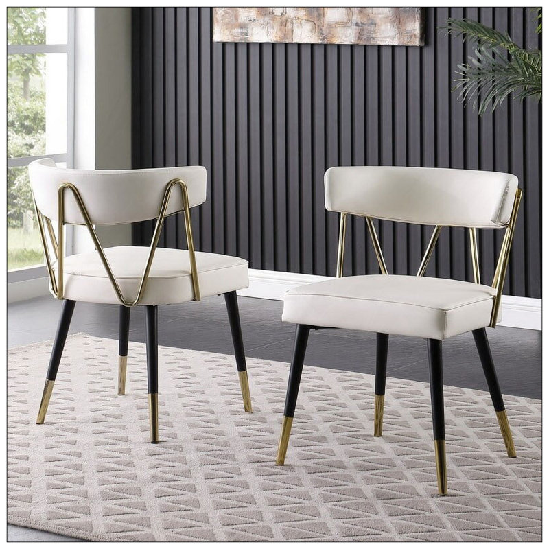 Chaise de salle à manger rembourrée Glam
