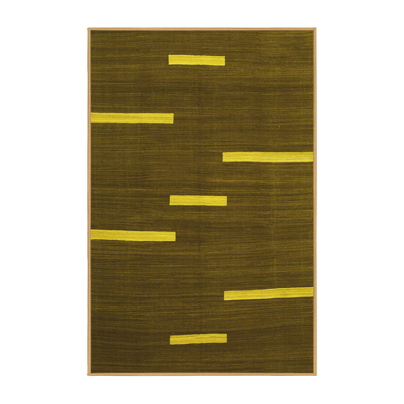 Tapis contemporains jaunes lavables à la machine 767, Rectangle 4 pi x 6 pi