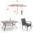 Leonard 6 - Person Patio Dining Set with Rectangular Table , Cushions Included-1088138299-1079741197