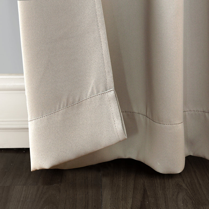 Thermal Blackout Grommet Sliding Patio Door Curtain Panel - Basics by Wayfair™, Stone