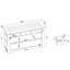 Console en bois de pin massif 48 po, table d'appoint moderne avec 3 tiroirs de rangement et 2 tablettes. Facile à assembler (blanc antique + plateau brun) (ancien SKU: W120246668)-214214775