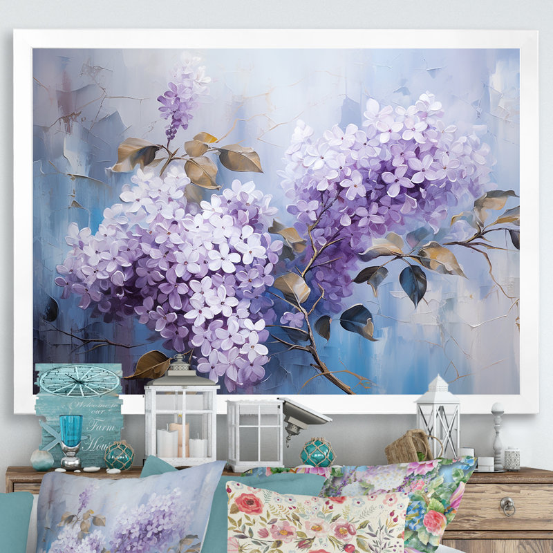 Pastel Lilac Dreams IV sur impression sur toile, Cadre simple blanc, H 30 po x l 40 po x P 1,5 po