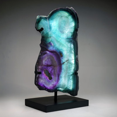Mexican Fluorite Lamp | One of a Kind Natural Crystal Luxury Decor