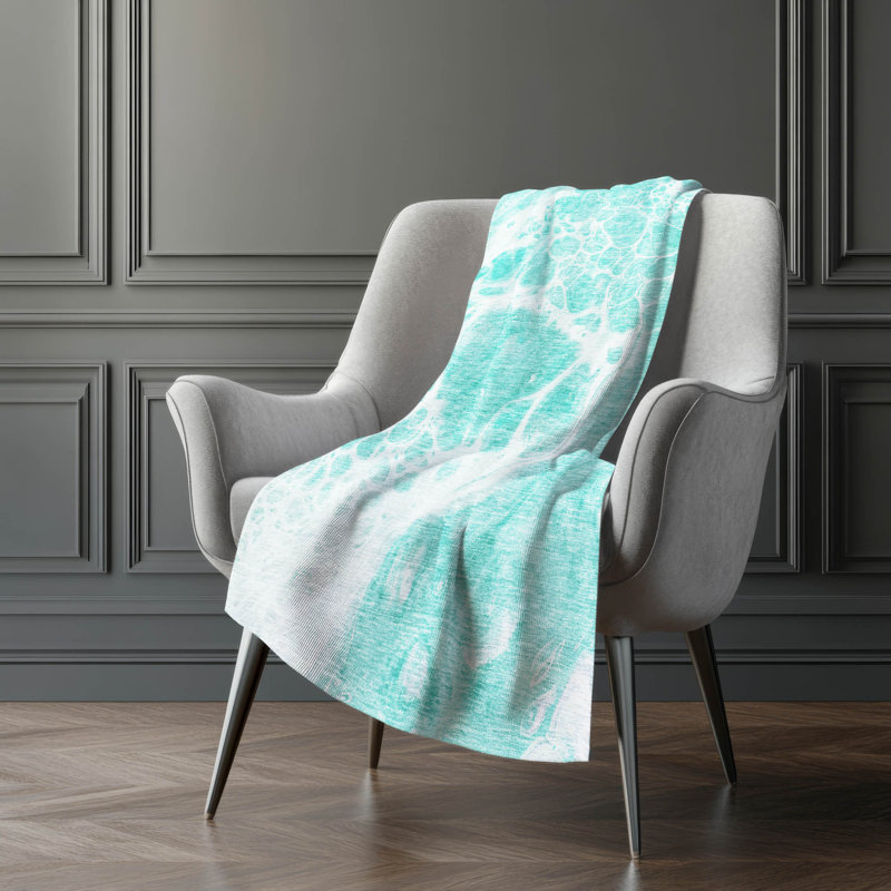 Jeté Sherpa ASB682 moderne lavable à la machine Addison, Turquoise