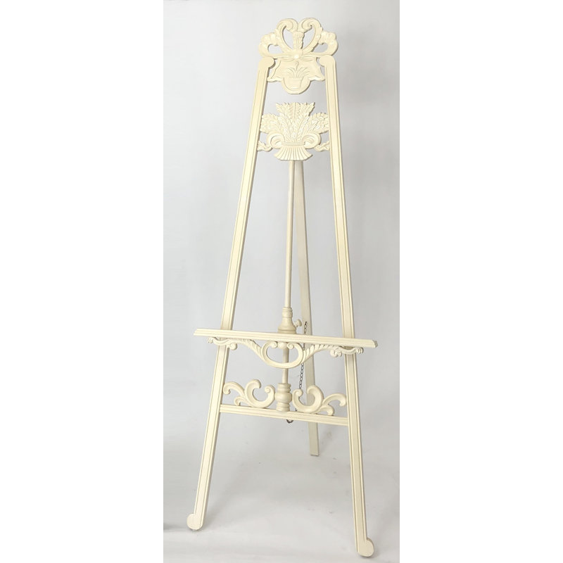 Antique White Decorative Solid Wood Tripod Easel