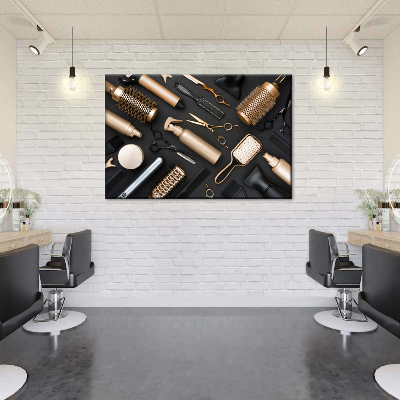 Salon Tools Canvas Print, 34" H x 51" W x 1.25" D