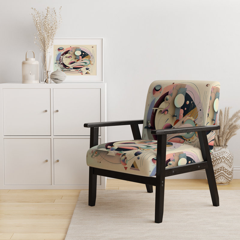 Pastel Art Deco I - Fauteuil rembourré moderne