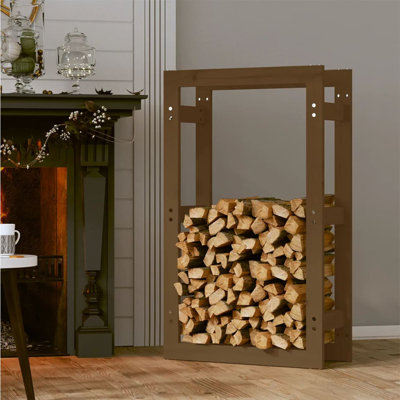 60cm W Solid Wood Log Rack