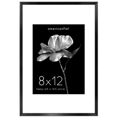 Picture Frame Americanflat Aluminum Poster Frame - Frame with Mat - Shatter-Resistant Glass