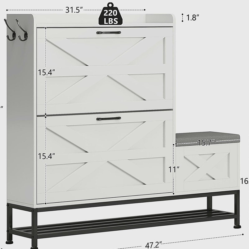 Armoire à chaussures grande capacité
