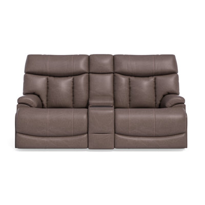 Ashton Power Reclining Loveseat  With Console, Power Headrests & Lumbar -  Flexsteel, 1564-64PH-374-82