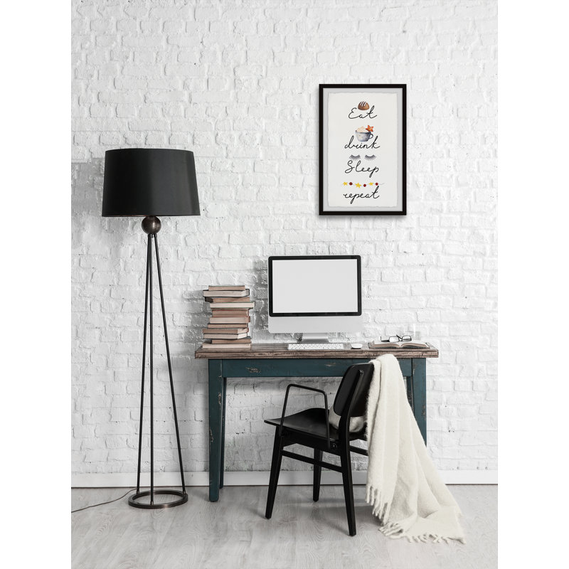 «Drink And Sleep», reproduction encadrée, H 12 po x l 8 po x P 1,5 po