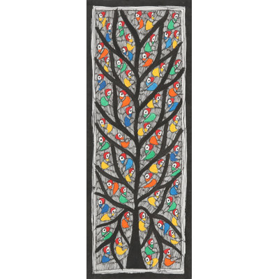 «Wrought Studio ™», peinture faite à la main Saga Iii Madhubani