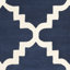 Tapis bleu foncé / ivoire en laine touffeté à la main Carolene-19276284