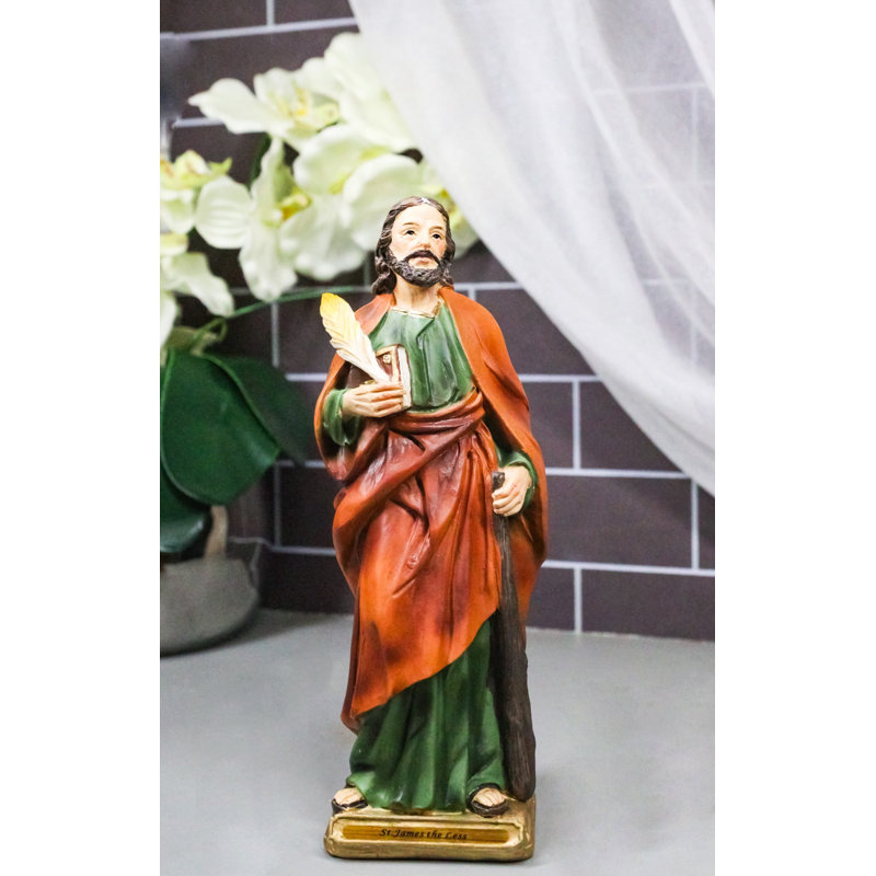Figurine 8 "apôtre chrétien, disciples de Jésus Saint-James avec l'Evangile