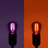 0.5 Watt S14 LED Colored String Light Bulb, Purple and Orange, E26/Medium (Standard) Base