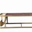 Table basse rétro brune avec porte-revues