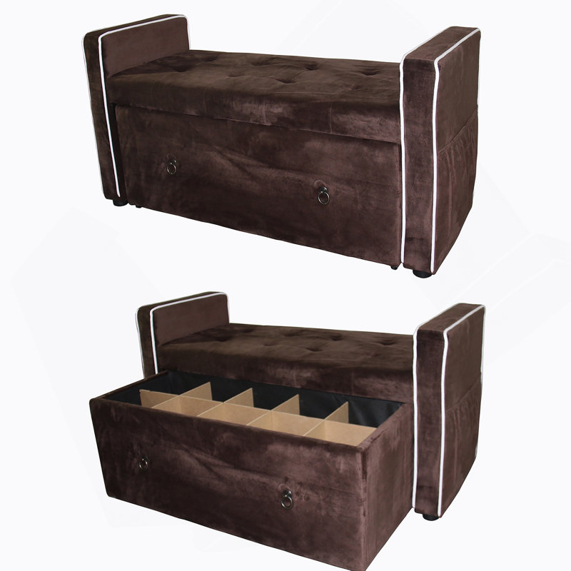 Banc de rangement pour chaussures 22 po Suède