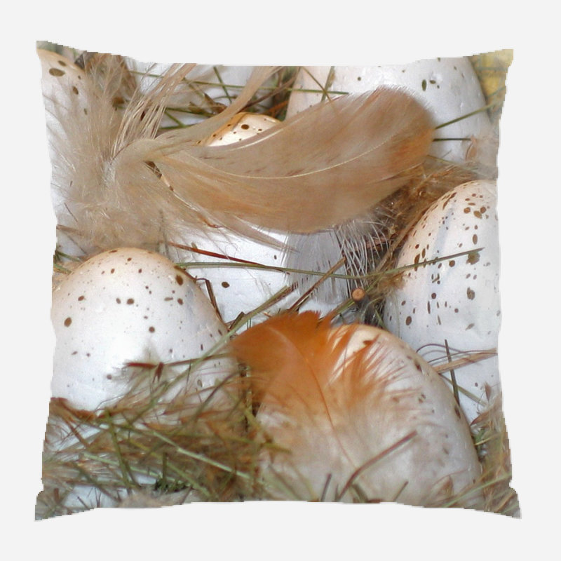 Cierra Easter Eggs Throw Pillow, Microsuede, Indoor