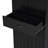 Black Bathroom Storage Unit With Doors - 2 Laundry & Practicality Finish Metal Handles