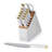 Farberware Triple Riveted Knife Block Set, 14-Piece, White And Gold
