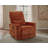 Heise Chenille Upholstered Glider Recliner Burnt Orange-122505250