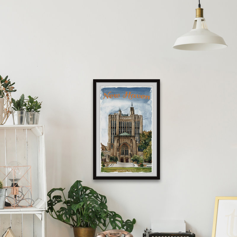New Haven, Connecticut - Reproduction de photo encadrée sur papier, H 24 po x l 16 po x P 1,5 po