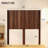 Modern Style Farmhouse Wood With Headboard King Size 80.2 In Wide Wall Mounted Fluted Panel Wingback