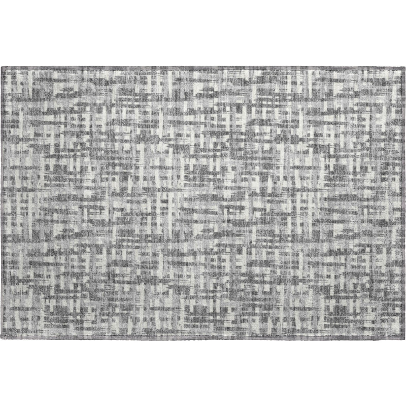 Premium Machine Washable Crumley AMF1059 Lines Rug_AMF1059GY, Rectangle 1'8" x 2'6"
