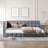 Velvet Upholstered Daybed/Sofa Bed Frame, Elegant Mid-Century Modern Design with Cozy Textile Bedhead and Versatile Colors-118438991