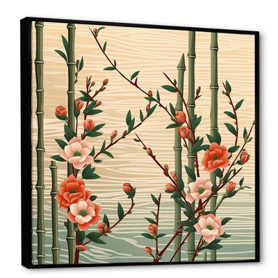 " Bamboo And Plum Blossoms "