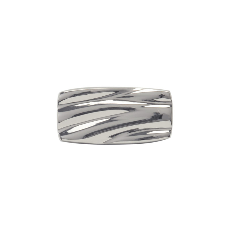 Caspian Square Knob, Polished Nickel