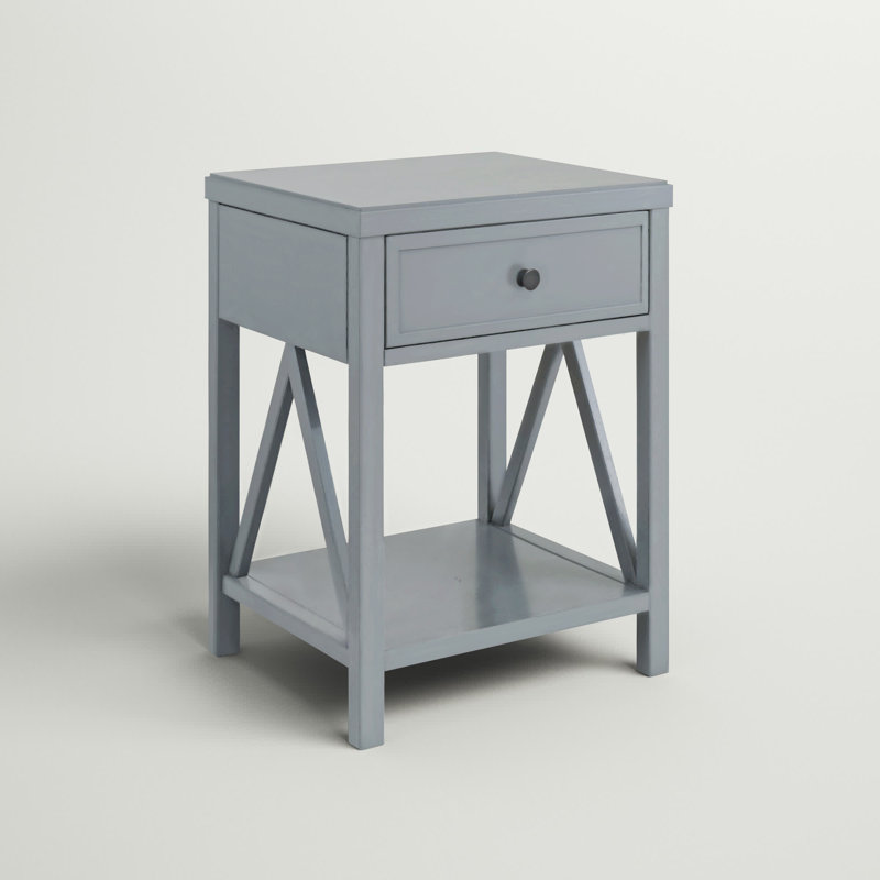 Nadeau Wood Nightstand, Gray