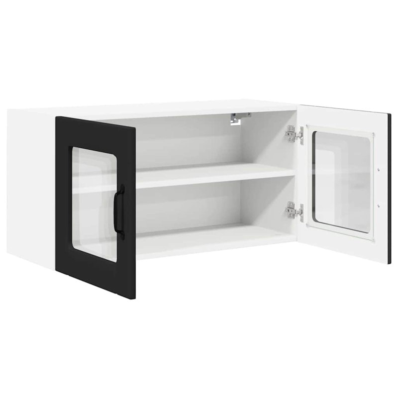 Vidaxl Kitchen Wall Cabinet With Shelf Artisan Oak 80 X 31 X 40 Cm, 40cm H x 80cm W x 31cm D, Black