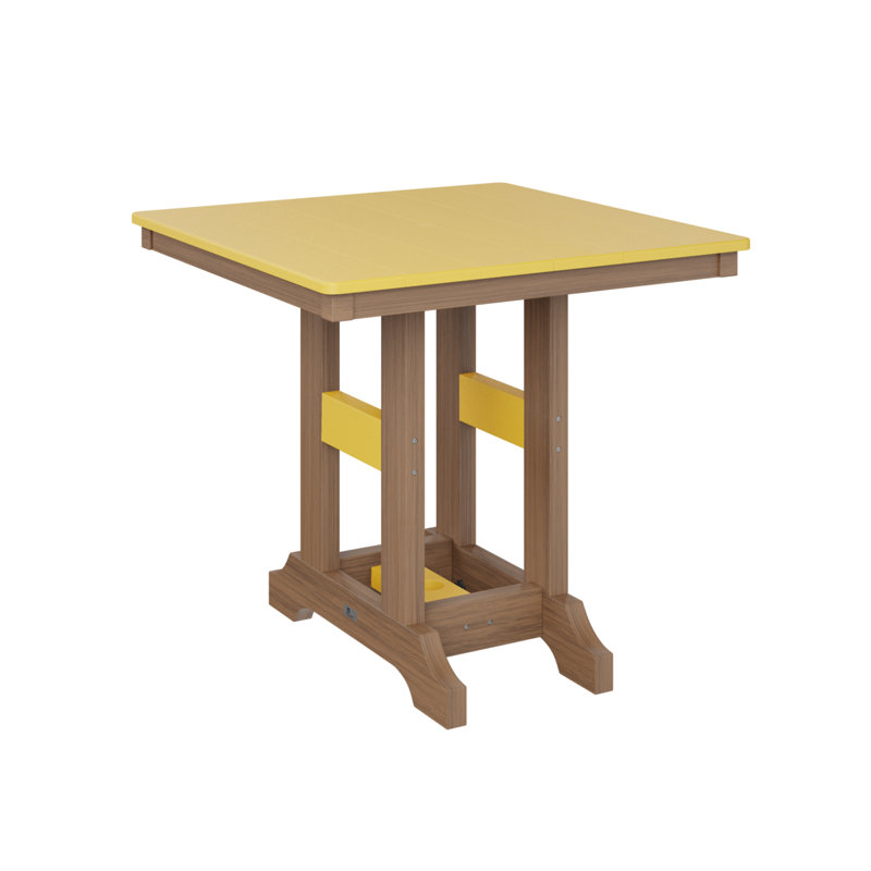 Table de salle à manger à hauteur de comptoir 33 po Berlin, Acajou antique, H 35,5 po x l 33 po x P 33 po