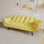 74 po canapé jaune doux avec deux accoudoirs coussin décoratif confortable