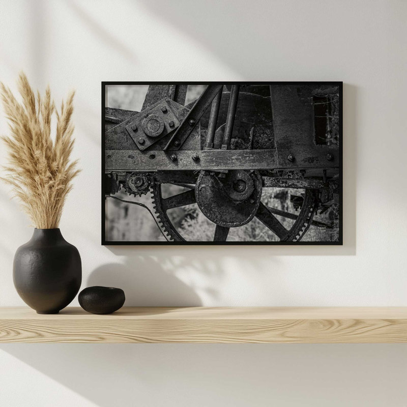 «Ghost Town» par Nathan Larson, reproduction d'art, L 18 po x H 12 po, Doré, Impression encadrée