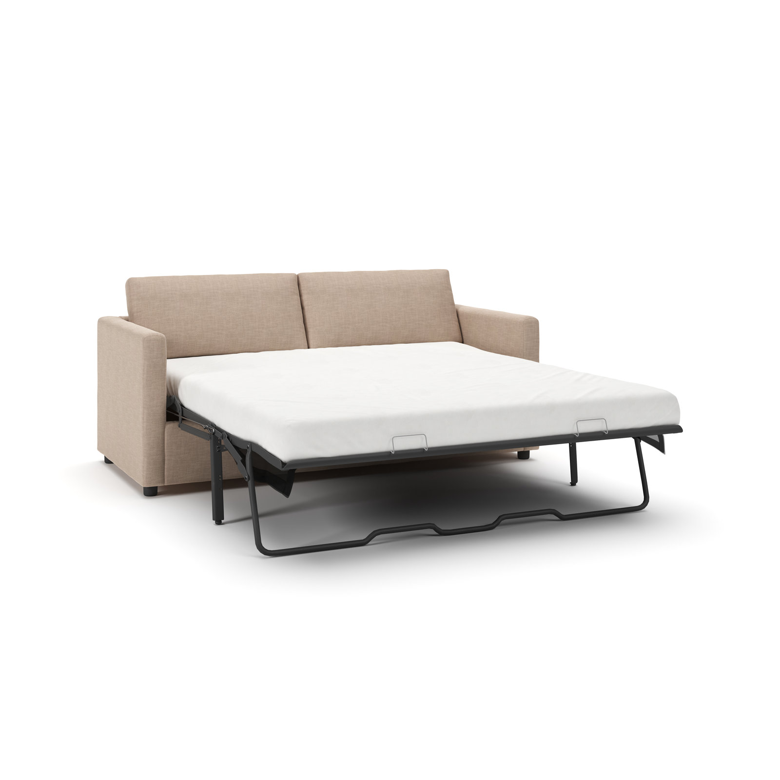 Godwin 75'' Upholstered Sleeper Sofa, Conversation Linen Basketweave
