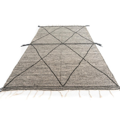 Tapis noir et blanc Nathaniel