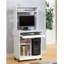 Chariot pour micro-ondes, station café, chariot d'ordinateur, base pivotante verrouillable, base coulissante, blanc-706336835