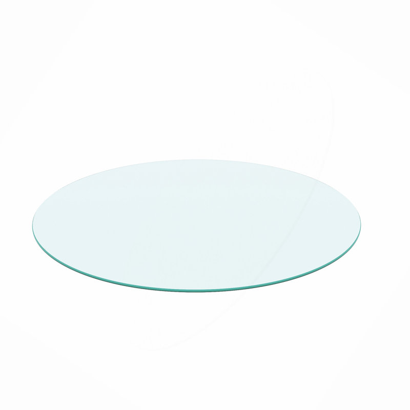 Plateau de table rond 30 po, H 0,24 po x L 30 po x l 30 po, Transparent
