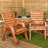 Cennet Hand Made Chunky Rustic Wooden Garden Furniture Angled Tray