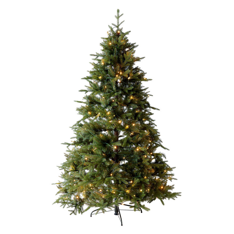 Faux Pre-Lit Christmas Tree, 183cm H x 122cm W x 122cm D